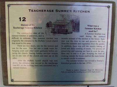 Teacherage Summer Kitchen Marker. Click for full size. Teacherage Summer Kitchen Marker image. Click for full size.
