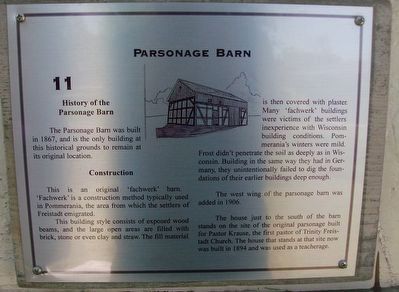 Parsonage Barn Marker image. Click for full size.