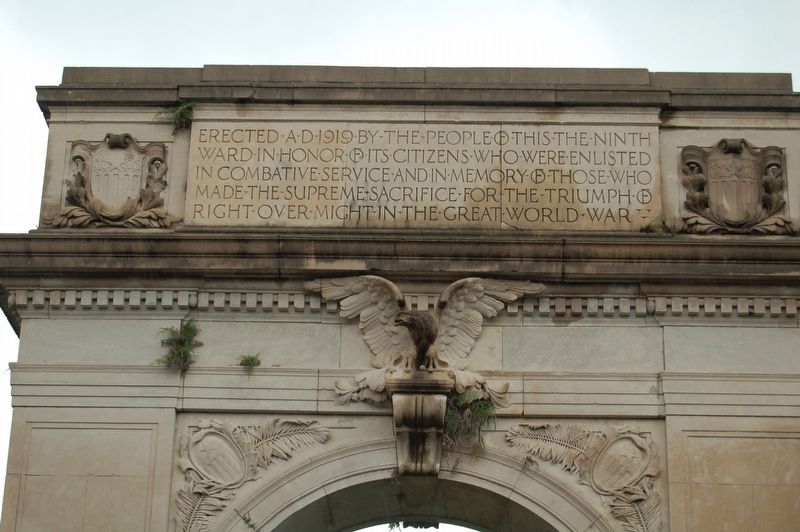 Ninth Ward WWI Memorial Marker image. Click for full size.
