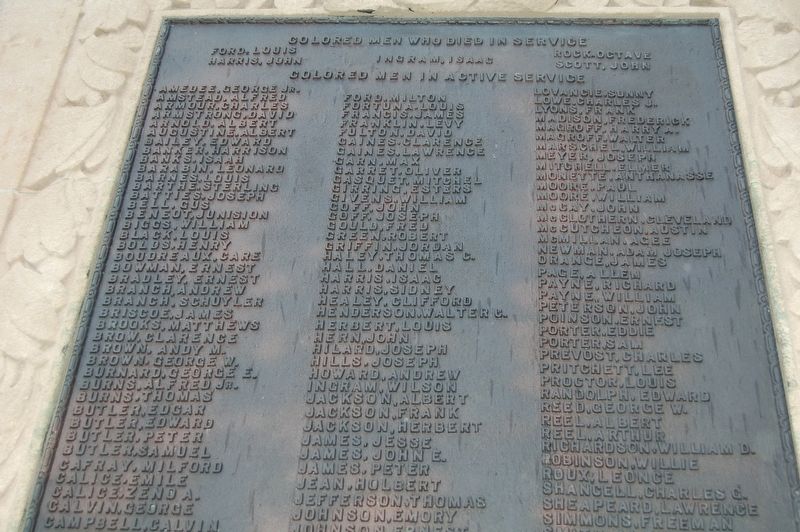Ninth Ward WWI Memorial Marker image. Click for full size.