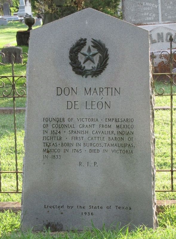 Don Martin de Len Texas Historical Marker image. Click for full size.