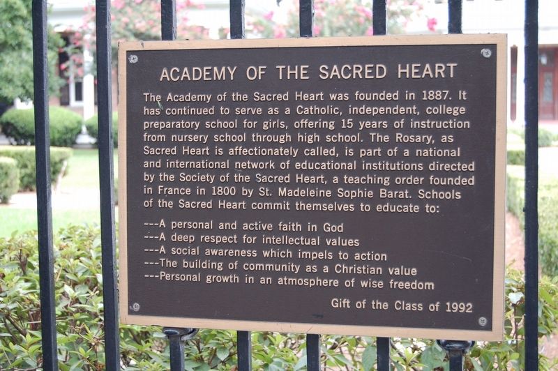 Sacred Heart Academy Marker. Click for full size. Sacred Heart Academy Marker image. Click for full size.