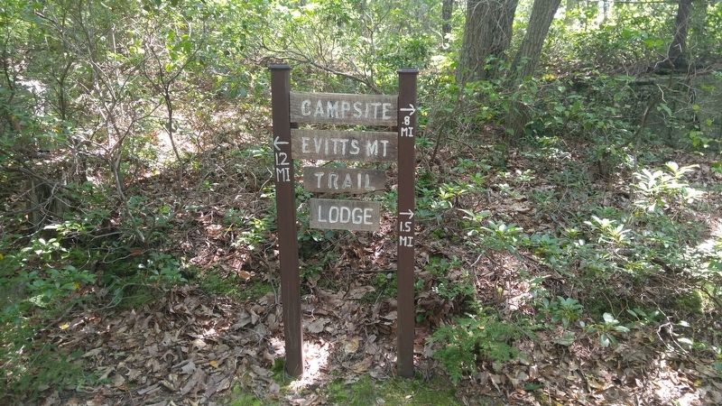 Trail Sign for Evart's Homesite Marker. Click for full size. Trail Sign for Evart's Homesite Marker image. Click for full size.