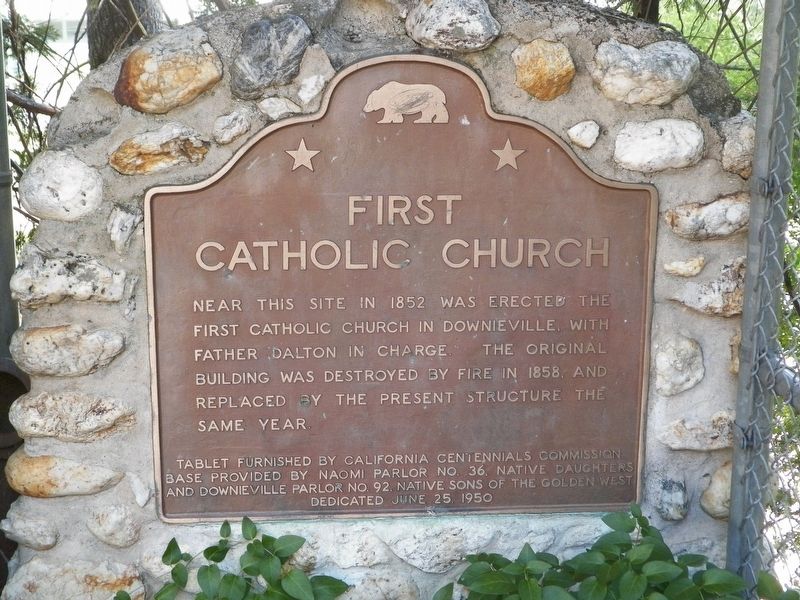 First Catholic Church Marker. Click for full size. First Catholic Church Marker image. Click for full size.