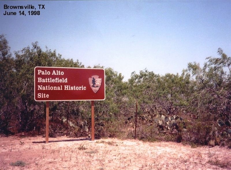 Sign at the entrance to the Palo Alto Battlefield image. Click for full size.