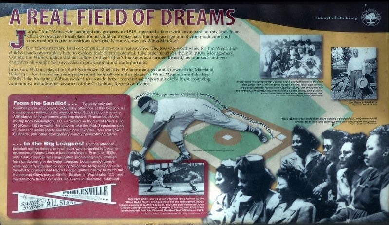 A Real Field of Dreams Marker. Click for full size. A Real Field of Dreams Marker image. Click for full size.