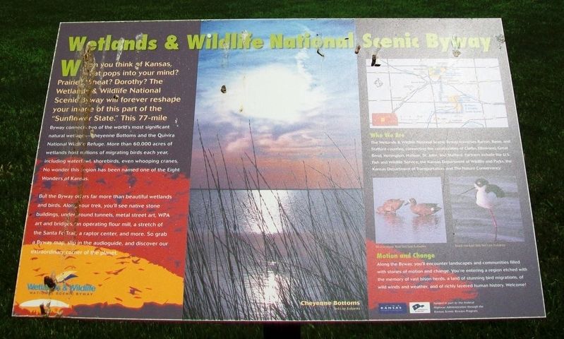 Wetlands & Wildlife National Scenic Byway Marker. Click for full size. Wetlands & Wildlife National Scenic Byway Marker image. Click for full size.