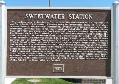 Sweetwater Station Marker image. Click for full size.