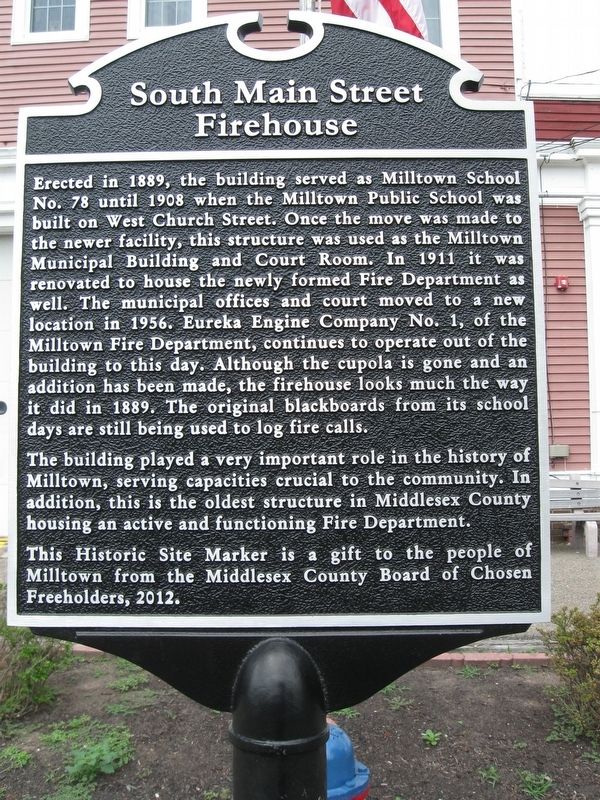 South Main Street Firehouse Marker image. Click for full size.