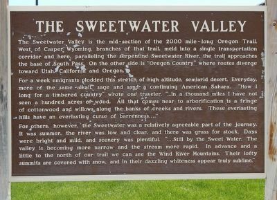 The Sweetwater Valley Marker image. Click for full size.