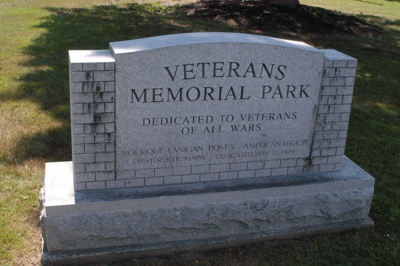 Waterville Maine Veteran's Park Marker image. Click for full size.