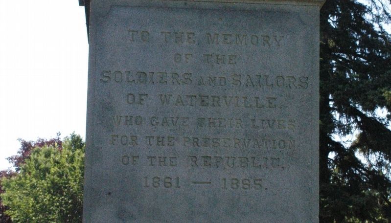 Waterville Maine Civil War Memorial Marker image. Click for full size.