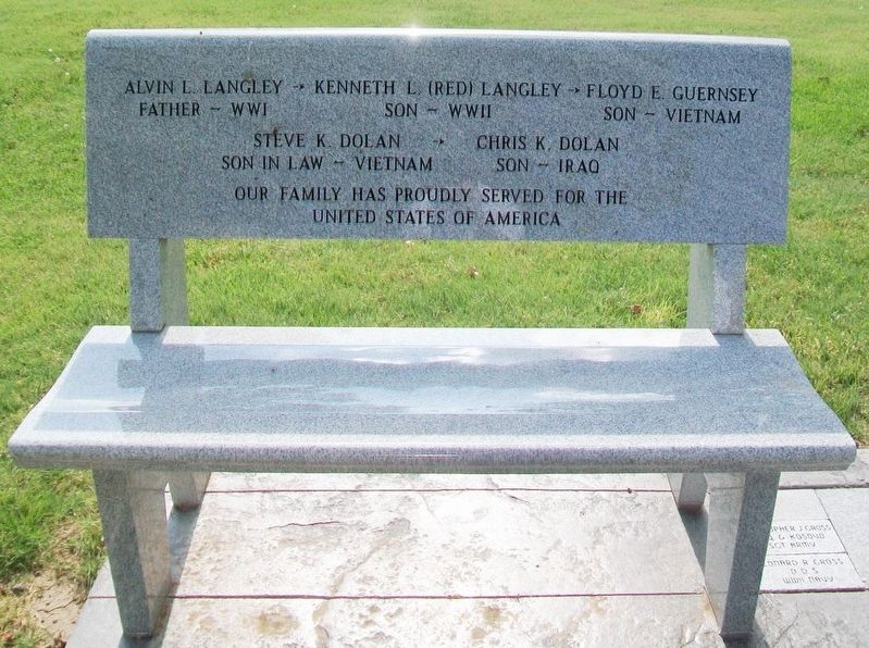 Pawnee County Area All Veterans Memorial Bench image. Click for full size.