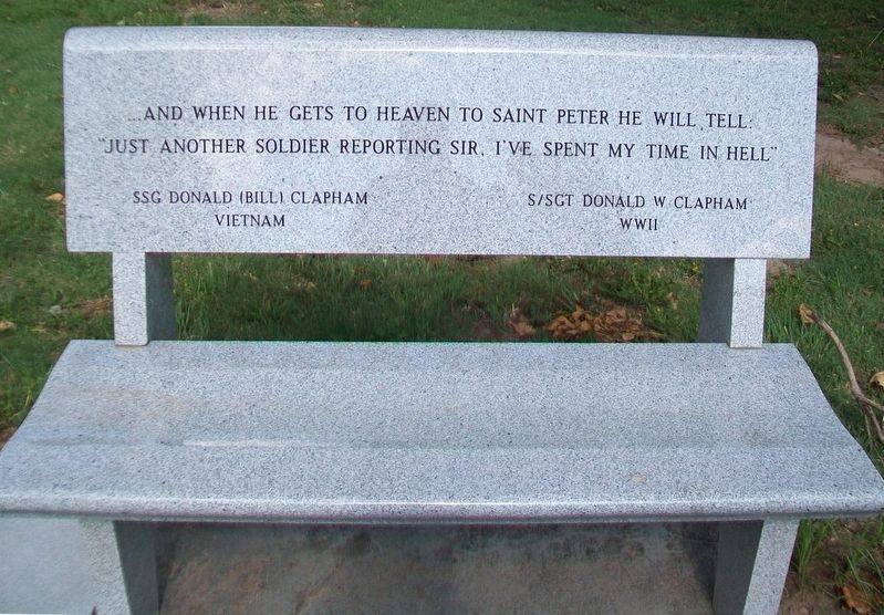 Pawnee County Area All Veterans Memorial Bench image. Click for full size.