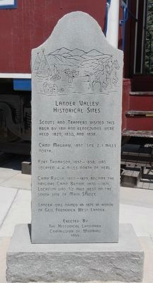 Lander Vally Historical Sites Marker image. Click for full size.