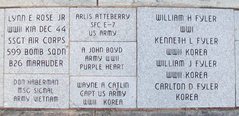 Pawnee County Area All Veterans Memorial Pavers image. Click for full size.
