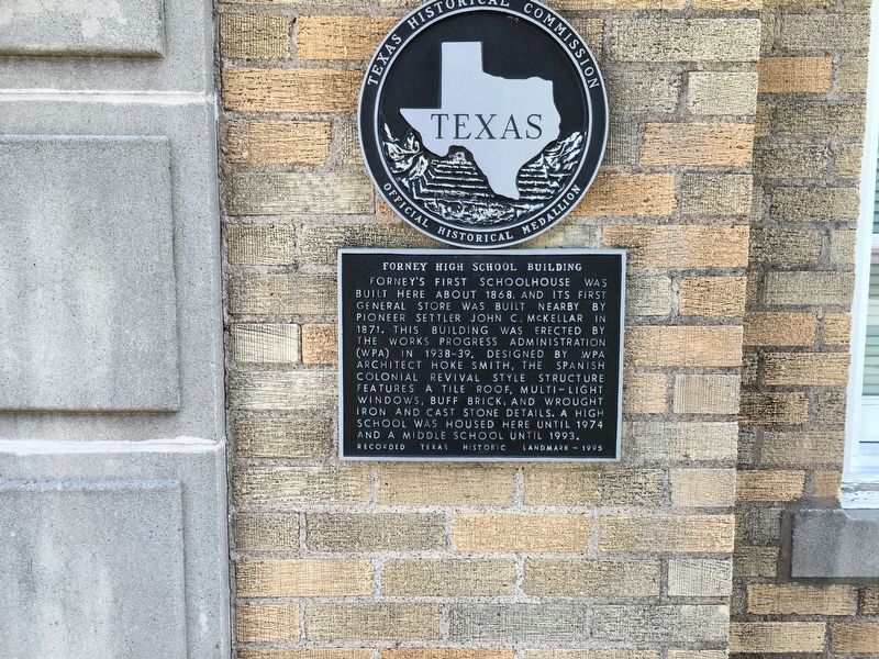 Forney High School Building Marker image. Click for full size.