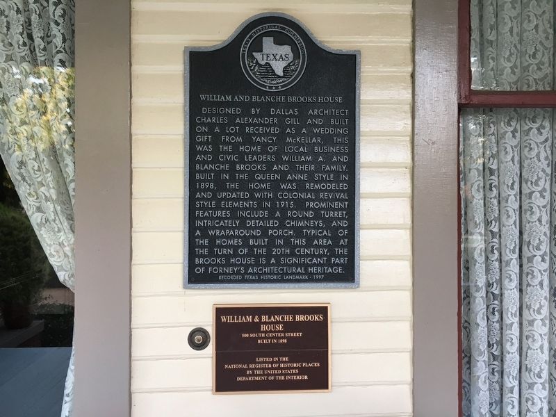 William and Blanche Brooks House Marker image. Click for full size.