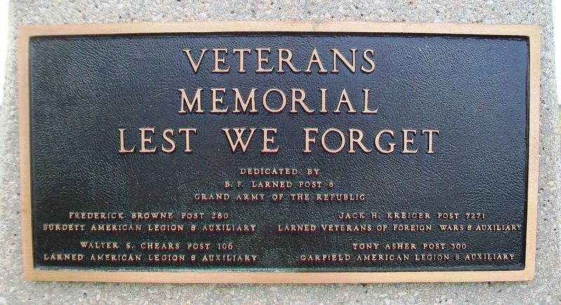 Veterans Memorial Sponsors Marker image. Click for full size.