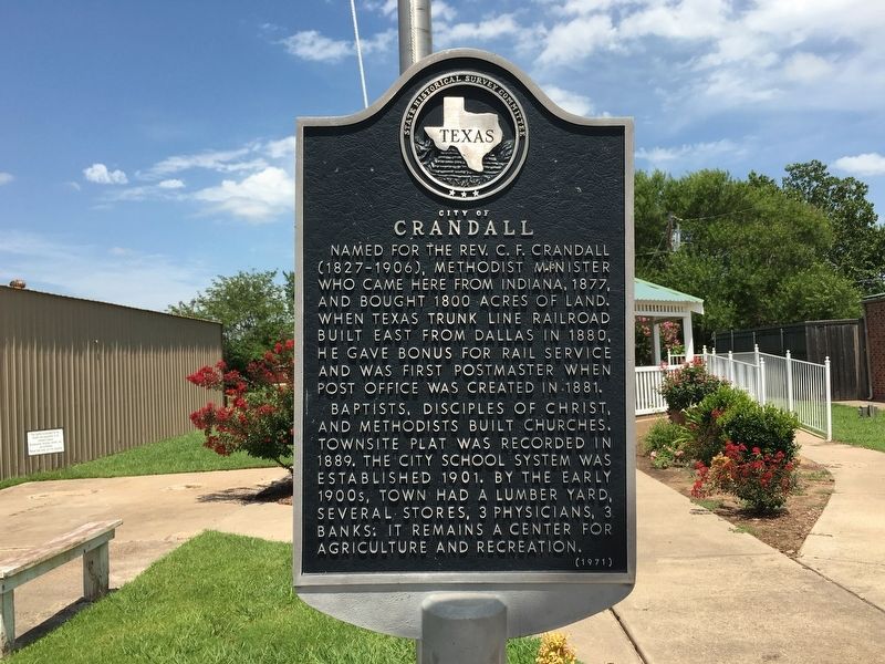 City of Crandall Marker image. Click for full size.