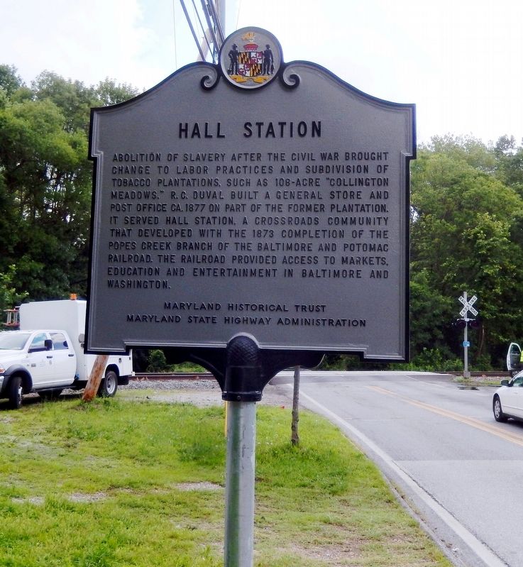 Hall Station Marker. Click for full size. Hall Station Marker image. Click for full size.