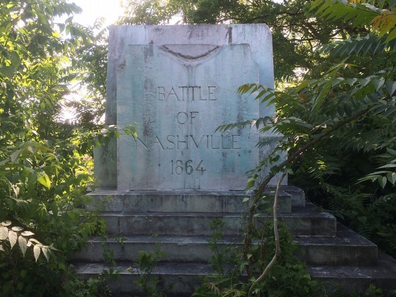 Battle of Nashville Monument Marker (Original Pedestal) image. Click for full size.