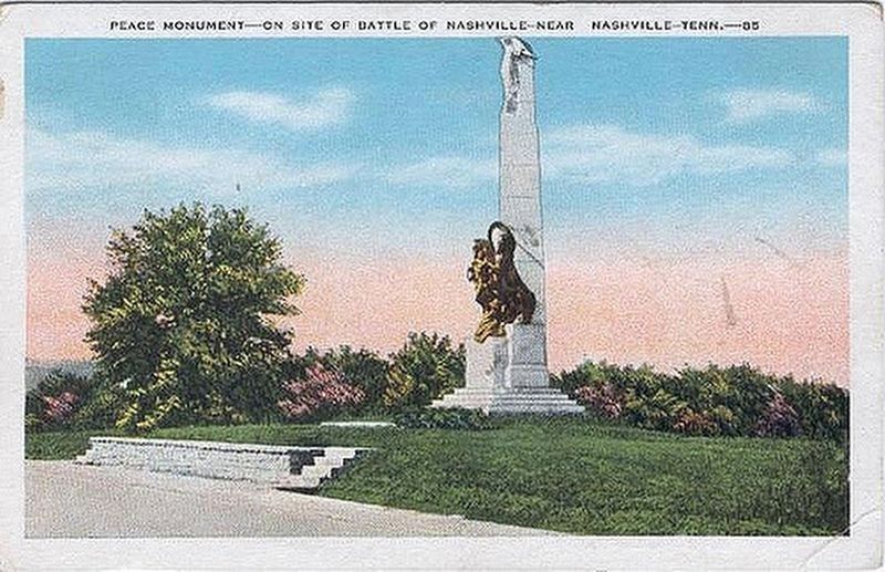 Original Battle of Nashville Monument Marker. Click for full size. Original Battle of Nashville Monument Marker image. Click for full size.