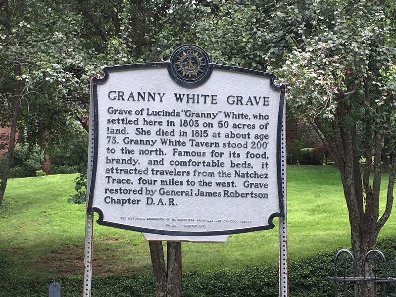 Granny White Grave Marker. Click for full size. Granny White Grave Marker image. Click for full size.