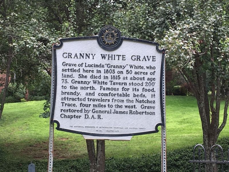 Granny White Grave Marker image. Click for full size.