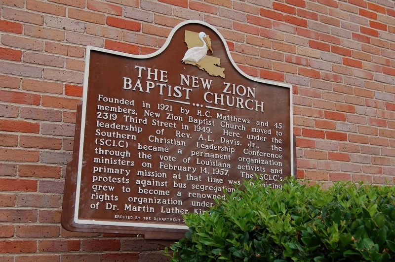 The New Zion Baptist Church Marker image. Click for full size.
