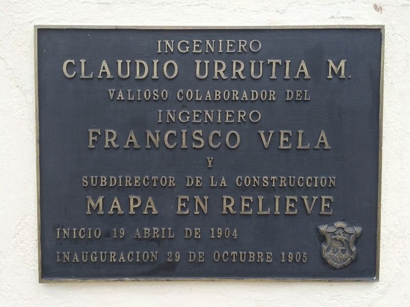 Engineer Claudio Urrutia M. Marker. Click for full size. Engineer Claudio Urrutia M. Marker image. Click for full size.