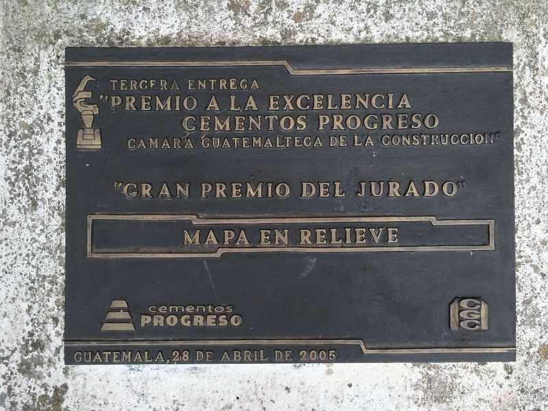 The Relief Map granted the Grand Jury's Prize of the Guatemalan Chamber of Construction. Click for full size. The Relief Map granted the Grand Jury's Prize of the Guatemalan Chamber of Construction image. Click for full size.