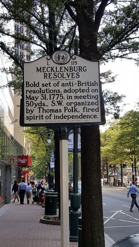 Mecklenburg Resolves Marker image. Click for full size.