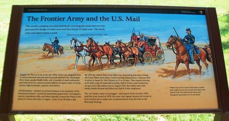 The Frontier Army and the U.S. Mail Marker image. Click for full size.