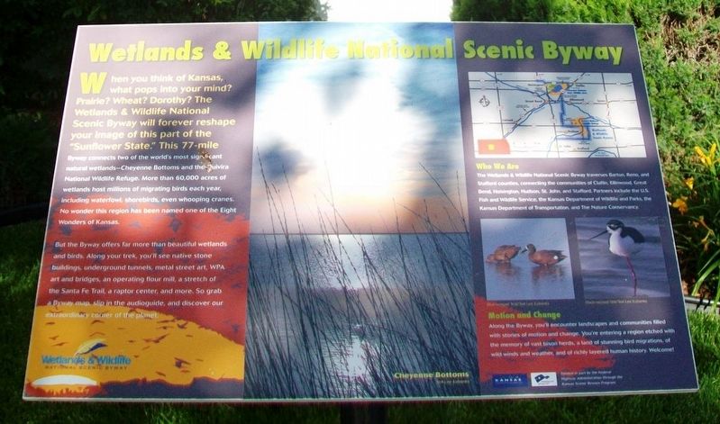 Wetlands & Wildlife National Scenic Byway Marker. Click for full size. Wetlands & Wildlife National Scenic Byway Marker image. Click for full size.