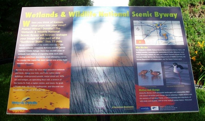 Wetlands & Wildlife National Scenic Byway Marker image. Click for full size.