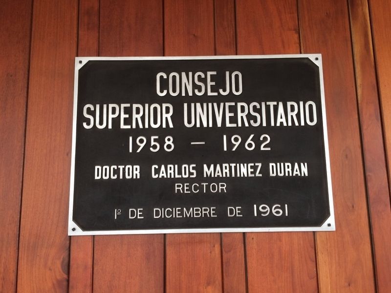 An additional marker of tribute to the Superior University Council of 1958-1962 image. Click for full size.