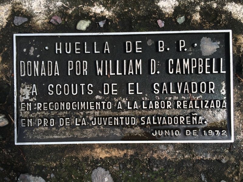 Footprint of Baden Powell Marker. Click for full size. Footprint of Baden Powell Marker image. Click for full size.