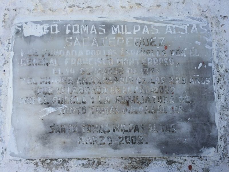 Santo Tomás Milpas Altas Marker image. Click for full size.