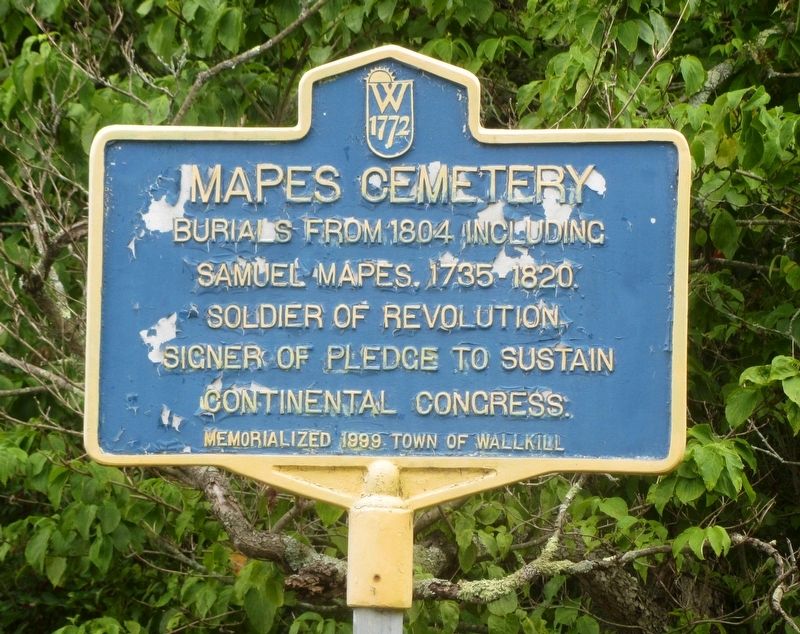 Mapes Cemetery Marker. Click for full size. Mapes Cemetery Marker image. Click for full size.