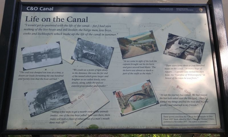 Life on the Canal Marker. Click for full size. Life on the Canal Marker image. Click for full size.