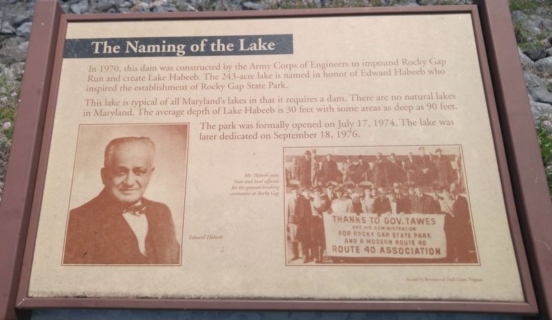 The Naming of the Lake Marker image. Click for full size.