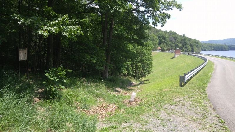 American Indian Rockshelter Trail Marker. Click for full size. American Indian Rockshelter Trail Marker image. Click for full size.