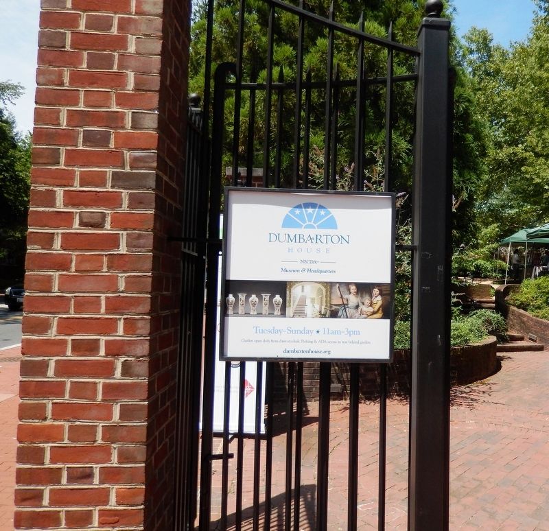 Entrance sign to Dumbarton House image. Click for full size.