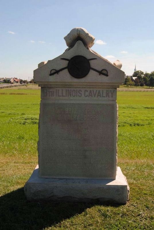 8th Illinois Cavalry Monument (Front) image. Click for full size.
