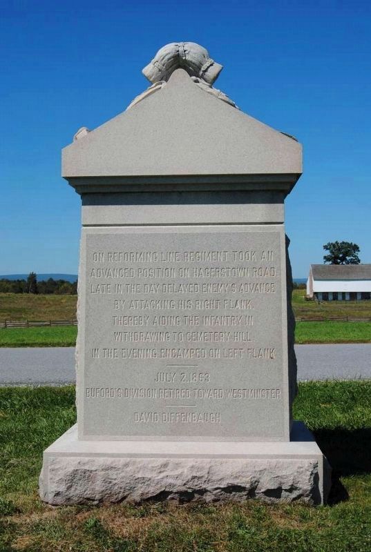 8th Illinois Cavalry Monument (Reverse) image. Click for full size.