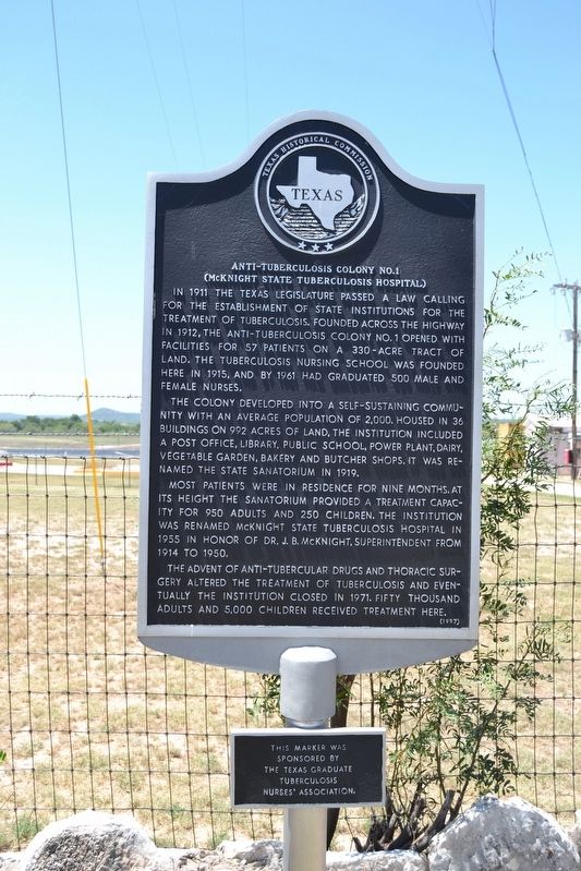 Anti-Tuberculosis Colony No. 1 Marker image. Click for full size.