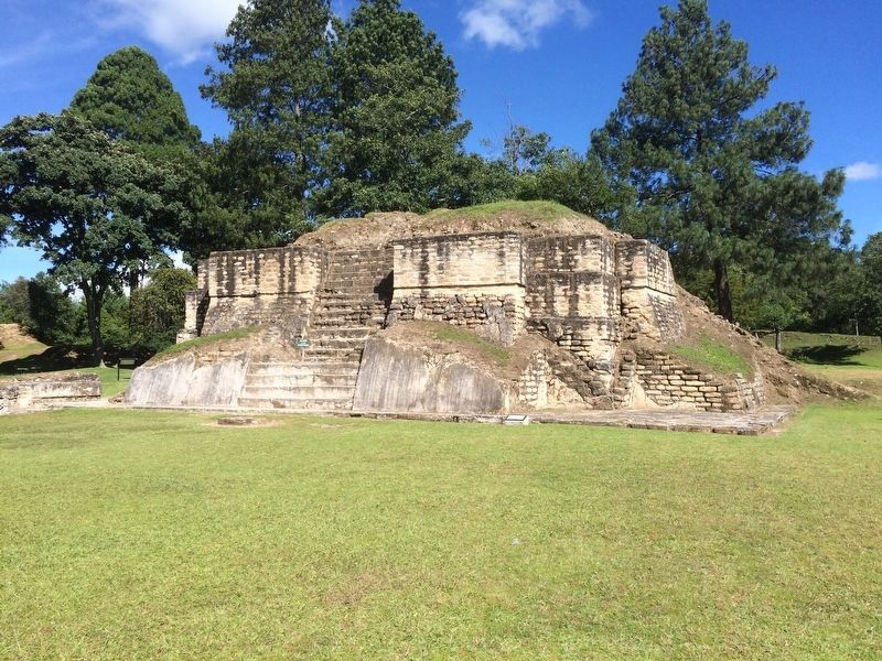 Temple 2 in Plaza A of Iximche image. Click for full size.