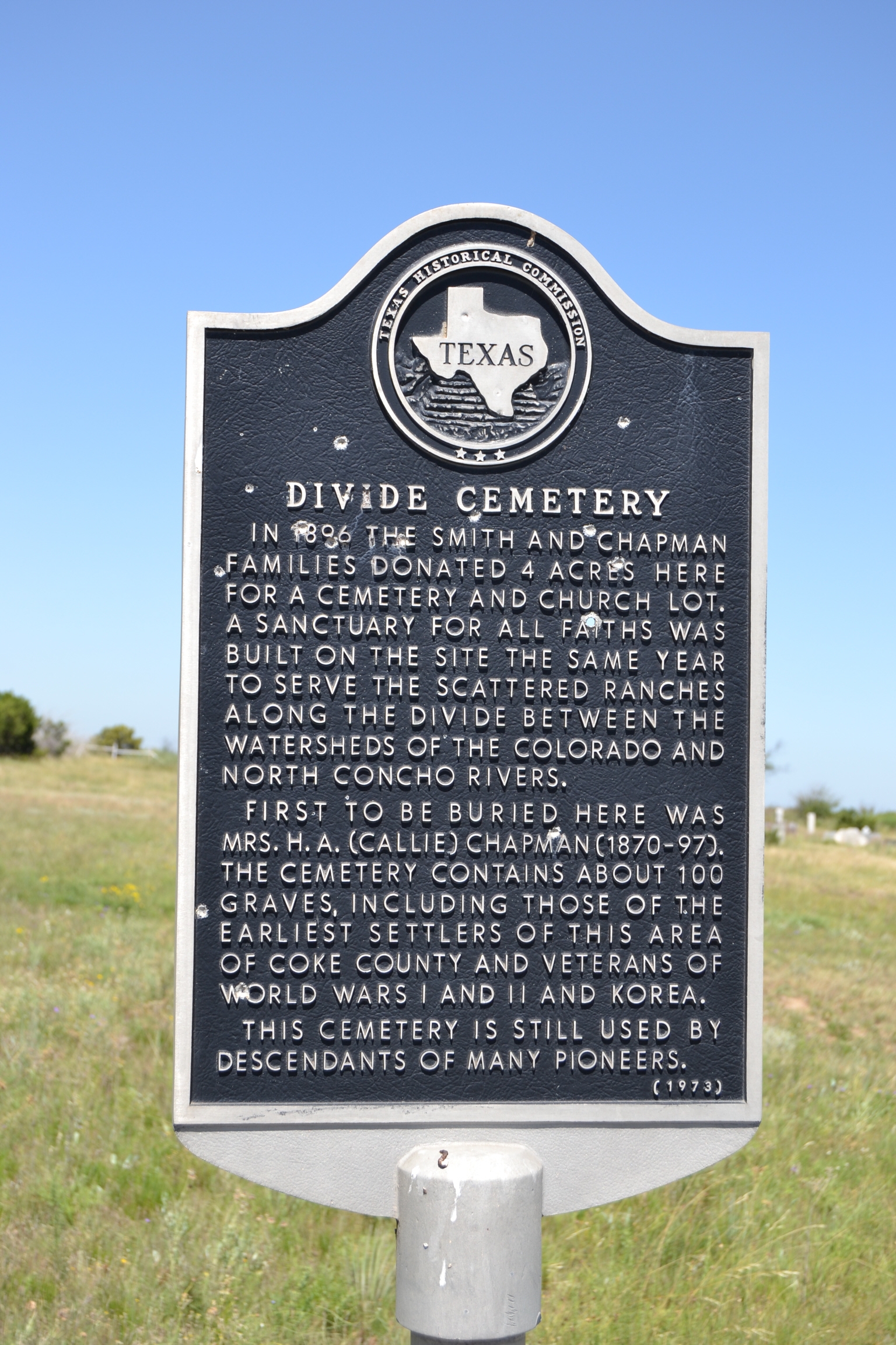 Divide Cemetery Marker