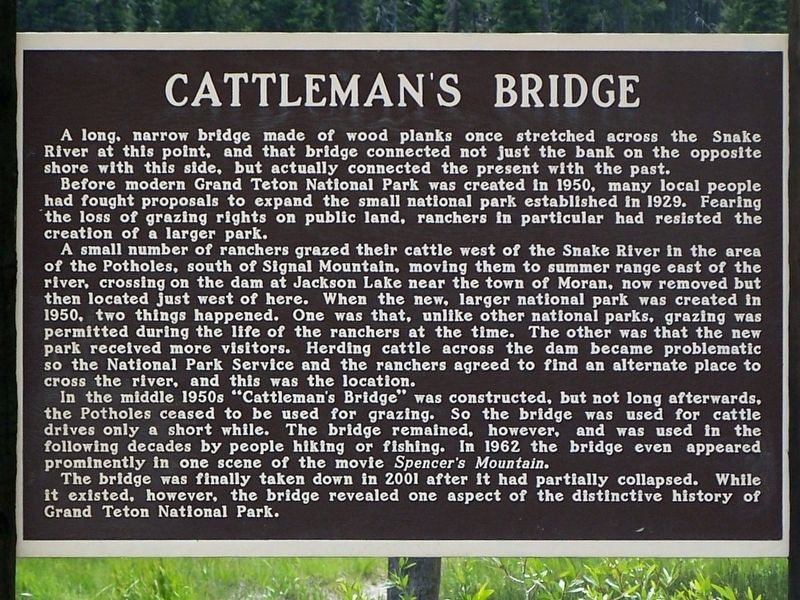 Cattleman's Bridge Marker image. Click for full size.